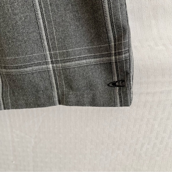 O’NEILL Hybrid Board Shorts Flat Front Gray Plaid Size 32 - Picture 4 of 9